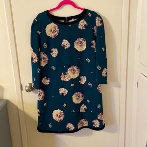 Mod Floral Shift Dress with zip back